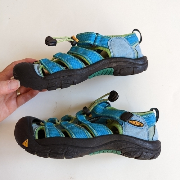 Keen Big Kids Sandals Blue Green Unisex Boys Girls 2 - Picture 3 of 10